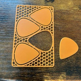Slim Wallet Guitar Picks - Portable 3D Printed Pick Set for Guitarists:_Single