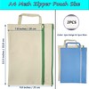 XIWUMOER A4 Mesh Zipper Pouch, Waterproof File Bag with Handle,Foldable