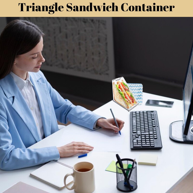 Triangle Sandwich Container,Triangle Sandwich Container Reusable,Triangle Sandwich Box with Lids