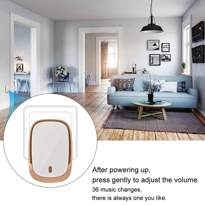 Smart Home Wireless Waterproof Doorbell Sick old Child Caller (#)