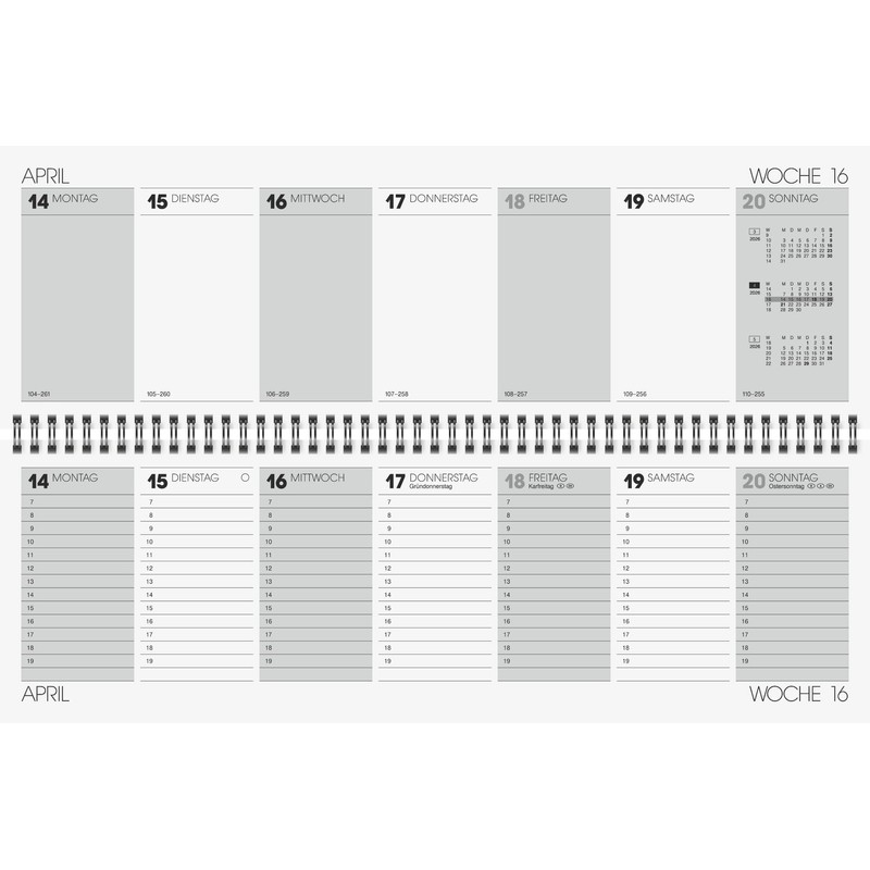 BRUNNEN Landscape Appointment Book Model 775 '26 | 420 x