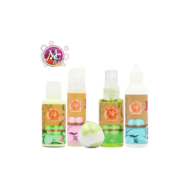 Kit Spa. Humectantes, Exfoliante, Pedicure. 9pzs. Mc Spa.