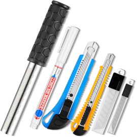 Pasimy 25 Pcs Foam Cutting Finger Hole Tool Kit Include Long Nosed Marker Foam Knife Thin Blade Maker and 20 Replacement Blades for Cutting Arts Crafts DIY