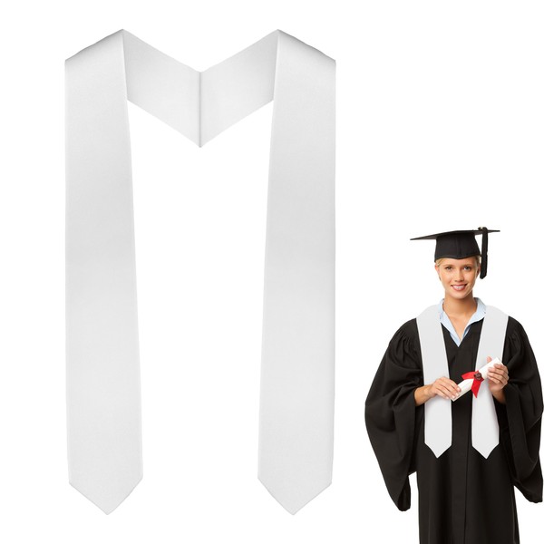 Cytokio Graduation Stole Class of 2025 Plain White Graduation Sash