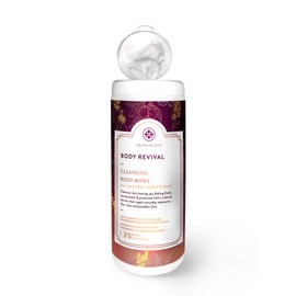 BODY REVIVAL WIPES by DERMAGLOVE - 3 pack of Full Body Cleanse and Revitalizing Wipes that hydrate and refreshes the skin on-the-go. 3-35 count wipes in dispenser