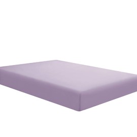 Sfoothome Queen Lavender Fitted Sheet Only, Wrinkle Free - Brushed Microfiber Bed Sheet with Deep Pocket