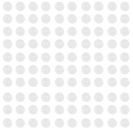 Ruwado 100 Pcs Clear Button for Sewing 2 Holes Plastic Flatback Transparent Resin Buttons for Children Sweater Crafts DIY Art Project Clothing School Project Hat Accessories