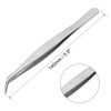 sourcingmap 2 Pcs 5.5-Inch Stainless Steel Tweezers with Curved Pointed