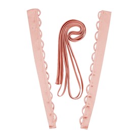 Corset Kit Wedding Dress Loops Extender Adjustable Fit Satin Corset Back Kit Lace up for Women's Dress Blush Pink 16 Inches