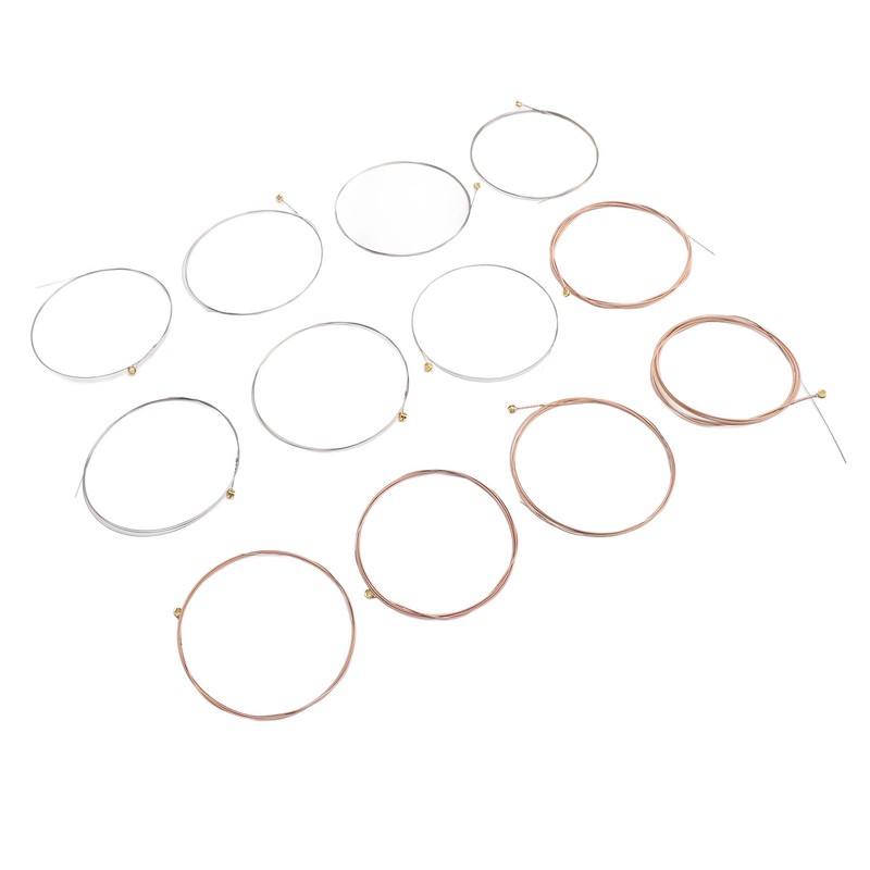 12 Pcs Acoustic Guitar Strings 12‑52 Gauge Phosphor Bronze PU