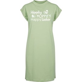 Hippowarehouse Hippity Hoppity Happy Easter t-Shirt Dress Women's Adults Nightie Nightdress