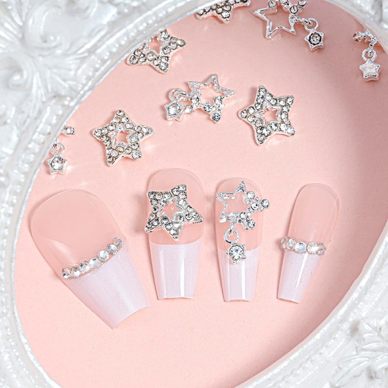 Title: 30pcs Star Design Nail Parts 3D Rhinestone Art Best