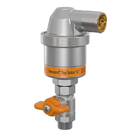 Flamco Flexvent Top Solar Automatic Bleed Valve, Float Valve G3/8 Inch M, with Ball Valve - 28505