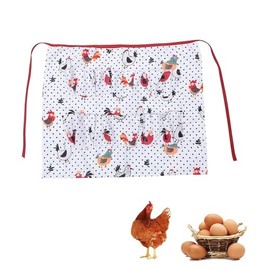 CHmiss Collecting Eggs Apron, Egg Collection Apron, Chicken Eggs Collecting Apron Eggs, Egg Apron for Fresh Eggs, Farm Egg Apron, Egg Apron Women Men with 12 Pockets, As shown in the picture