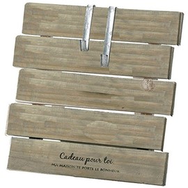 Wooden Wreath Stand with Hooks , browns