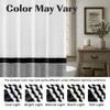 Seasonwood 84 inch Extra Long Shower Curtain Black and White