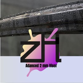 ZH Window Rain Guards Compatible with Nissan Pathfinder 2013 2014 2015 2016 2017 2018 2019 2020 2021-2mm Thick Tape-On Wind Deflectors for Front and Rear Windows, Durable & Sleek Design, Set of 4