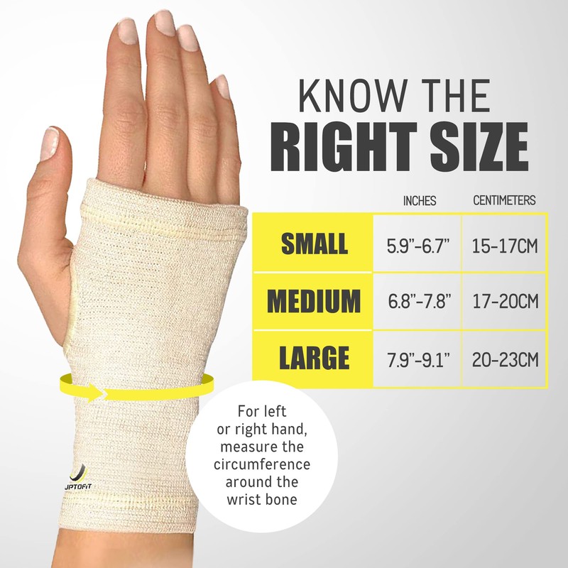 UptoFit- Copper Wrist Compression Sleeve, Hand Brace Wrist Support for