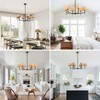 Haolaike 39 Inch Boho Chandelier Light Fixture 6 Lights Adjustable