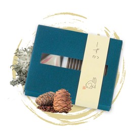Hasegawa Rabbit Series: Serene Meadow Incense Set - Cedarwood, Oakmoss & Musk - 15 Sticks with Rabbit Stone Holder (15-17 Min Burn Time Each) うさぎスティックセットしずか