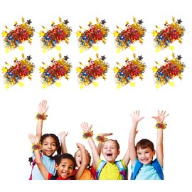 siawadeky Hand Free Pom Poms, Set of 10, Cute, Cheer Poms, Kids, Glitter, Cheerleading, Popular, Dance Accessories, Colors, Hair Poms, Wristbands, Cheerleaders, Sports Events, School Festivals, Sports
