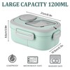 Wondora Lunchbox mit Fächern, Bento Box Kinder Brotdose mit Gabel