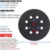 5 Inch 8 Hole Sander Replacement Pad for DeWalt -
