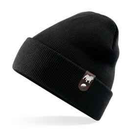 siviwonder English Bulldog Hat Patch Leather Walking Beanie Knitted Hat Warm Men Women Bully English, black