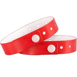 Ouchan Plastic Wristbands Red- 500 Pack Wristbands for Events Club Music Meeting Party