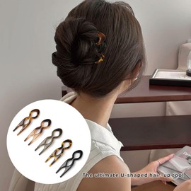 5 PCS French Hair Pins for WomenGirls French Twist Hair Tool for Thin & Thick HairCurved Shape for Better Head Fit Hair AccessoriesAnti-Slip Hair Sticks for Women