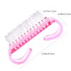 6 Pcs Nail Cleaning Brush with Handle Grip, Hand Scrubbing