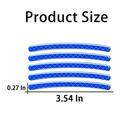 TSUGAMI 20PCS Reflective Car Wheel Decorative Stripe Stickers, Night Safety Warning Tape Sticker, Anti-Scratch Tire Rims Sticker, Auto Decals Exterior Fluorescent Accessories for Motocycle Bike (Blue)