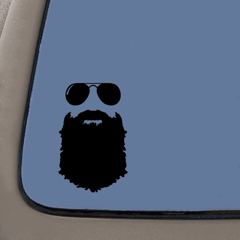 CMI DD061 Man Beard Decal Sticker | 6-Inches by 3.8-Inches