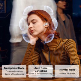 Blackview AirBuds 8 True Auriculares inalámbricos con cancelación activa de ruido, tiempo de reproducción 30H, Bluetooth 5.3, IPX7 resistente al agua y control táctil inteligente, negro