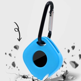 Silicone Case for Tile Mate 2024 Bluetooth Tracker with Carabiner, Anti Lost Waterproof Dog Collar Holder Soft Secure Protective Cover Finder for Keys, Bags, Pet Collar Tag, 2 Pack (Red)