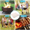 Hggzeg Fire Pit Mat, BBQ Fireproof Glass Mat Heat Resistant