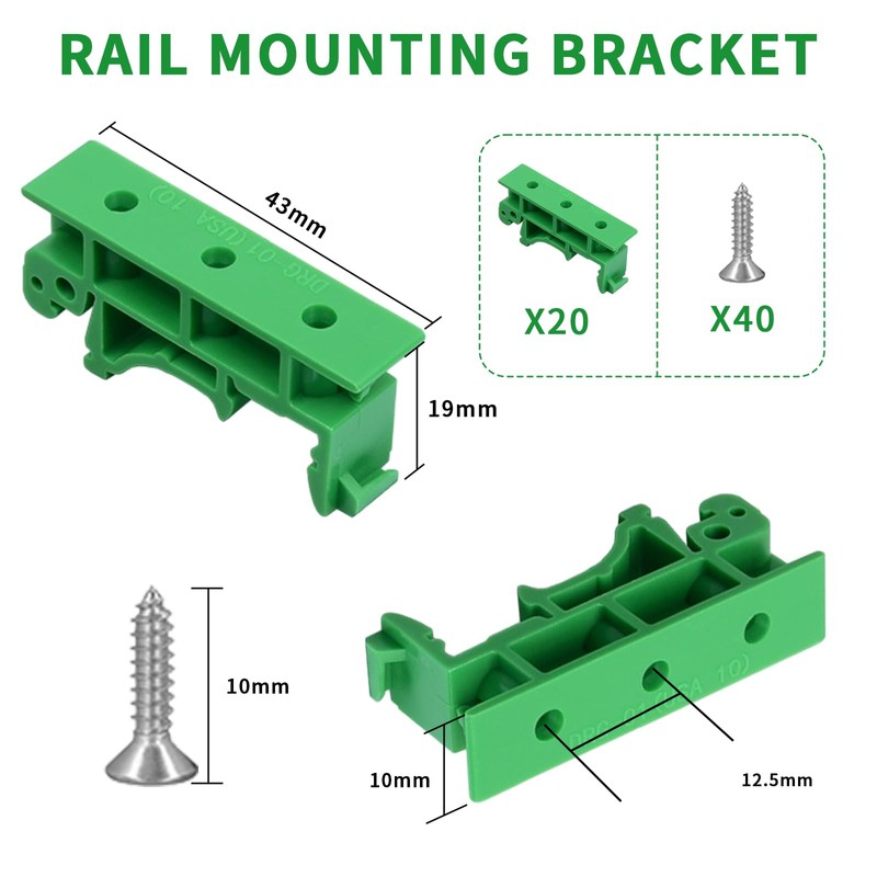 Lithyc 20-Piece (Set of 10) Rail Adaptor - DIN C45