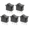 5Pcs On/Off/On Boat Toggle Rocker Switch 3 Pin Position Snap