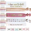 Pack of Hair Ties for Bridesmaids. Bachelorette and Wedding Shower