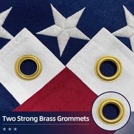 Premium American Flag 4x6 Ft TearProof Series for Outside, Heavy Duty Outdoor，Longest Lasting, Super Tough Fade Resistant Spun Polyester, High Wind US Outdoor Flags Embroidered Stars, Sewn Stripes, Brass Grommets