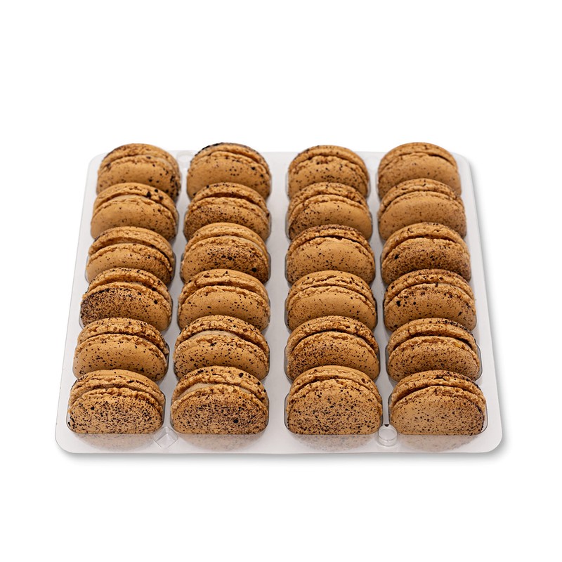 Coffee Macaron Tray by Mademoiselle Macaron - Tray of 24