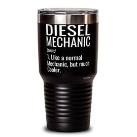 ODTGIFTS Funny Diesel Mechanic Tumbler Like A Normal Mechanic But Much Cooler 30oz Stainless Steel Black