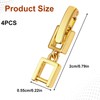 Foldover Extension Jewelry Clasps 4 Pcs Gold Plated Fold Over