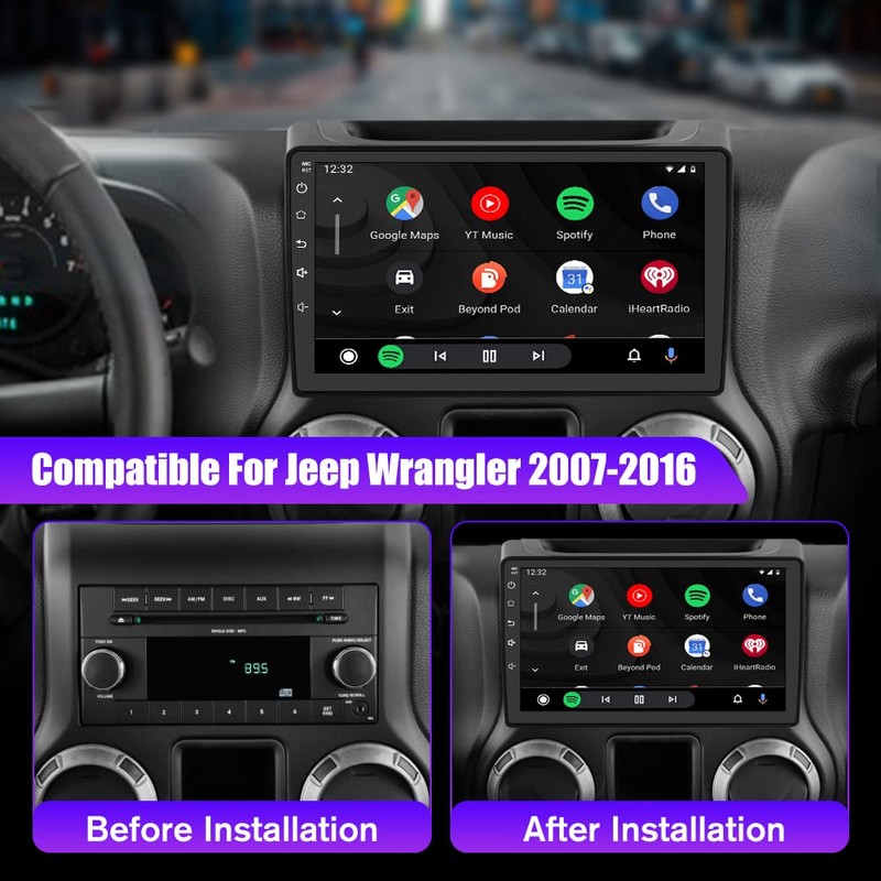 Android 13 [2GB+32GB] Car Radio Stereo Compatible for Jeep Wrangler