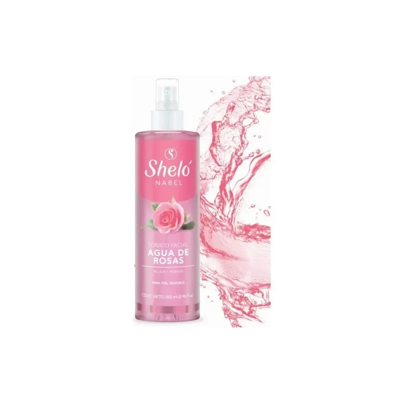 Tónico Facial Agua De Rosas Tonifica Y Relaja Sheló Nabel