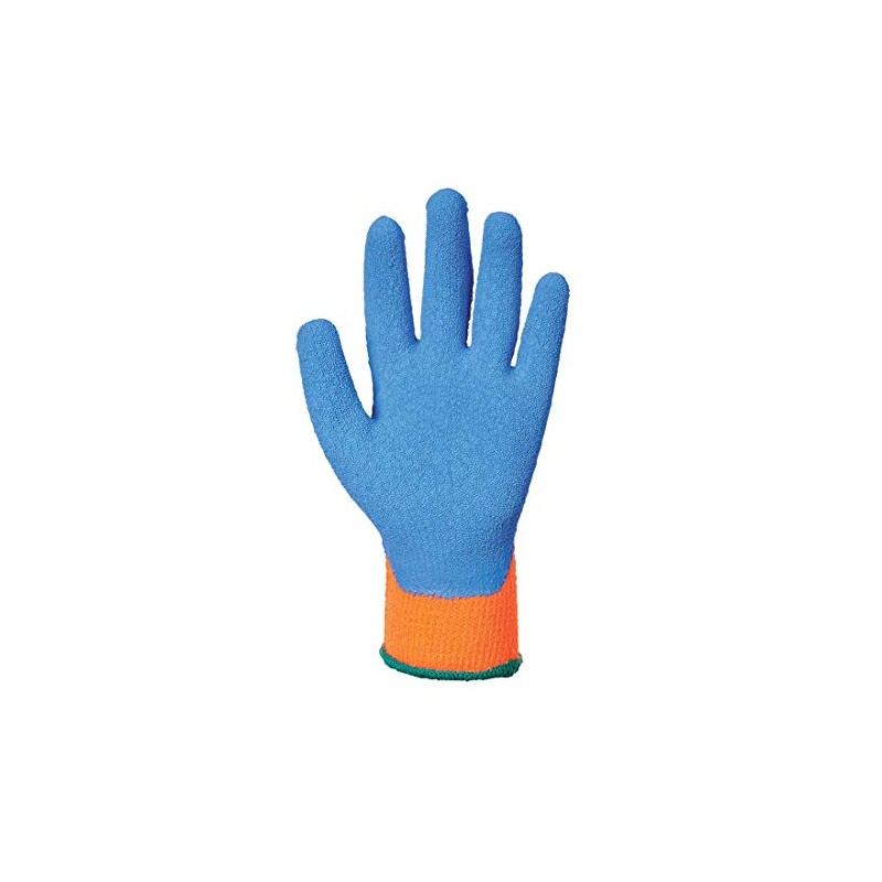 Portwest A145 Cold Protection Grip Glove - Latex Orange/Blue, Medium