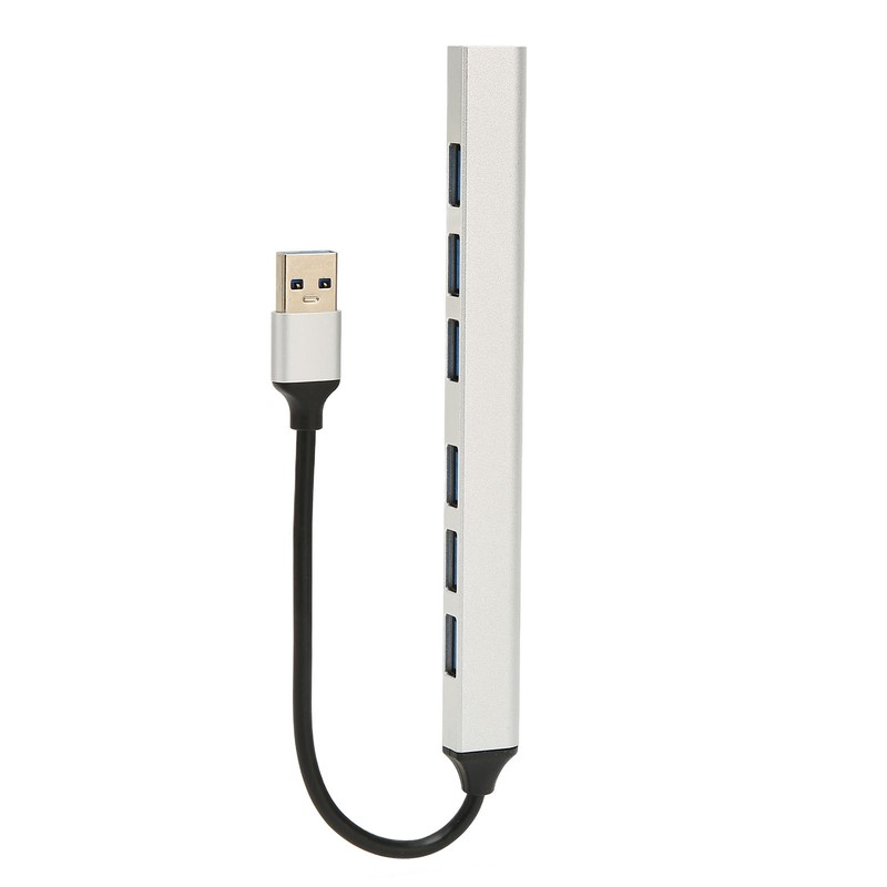 USB 3.0 Hub 7 Ports 5Gbps Fast Transmission Aluminium Alloy