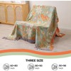 HOORDRY 4-Layer Cotton Gauze Blanket - Reversible, Bohemian Style with