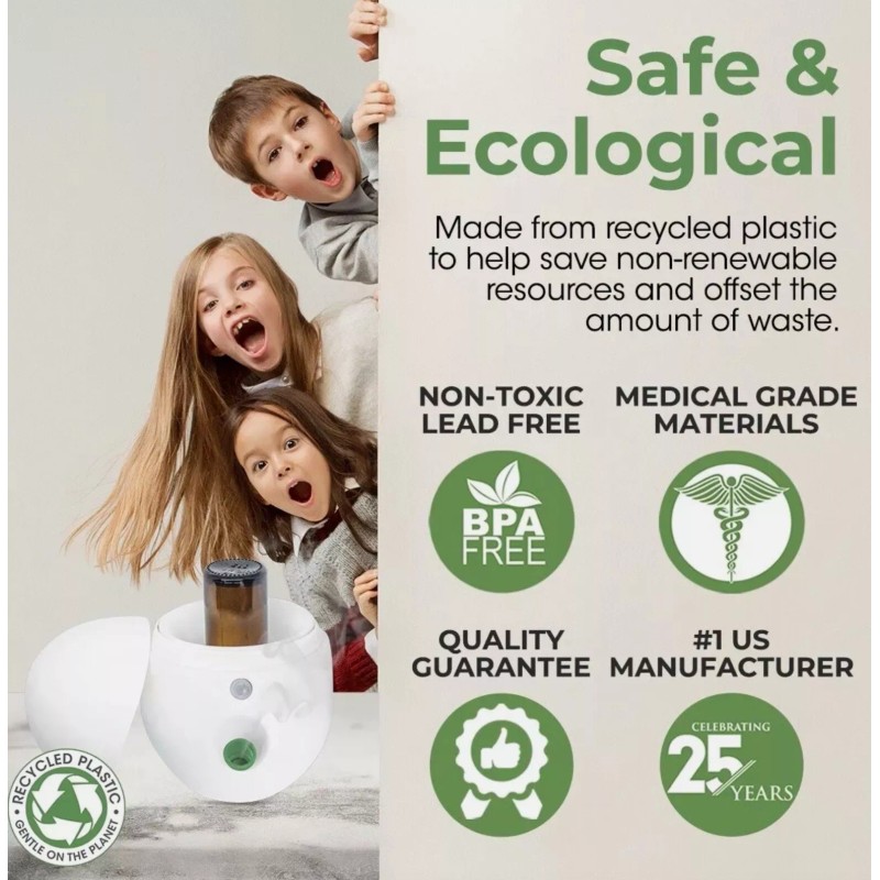 Green AIr NEW waterless Bubble Motion Activated Nebulizing Diffuser -