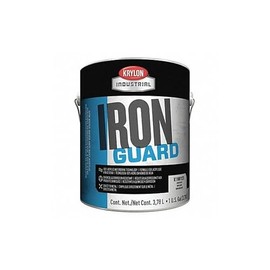 Krylon Industrial K11001131 IRON GUARD® Water-based Acrylic Enamel, Black, High Gloss, 1 gallon